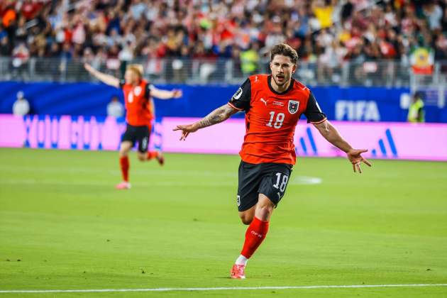Àustria celebra un gol al Mundial / Foto: Europa Press Àustria celebra un gol al Mundial / Foto: Europa Press