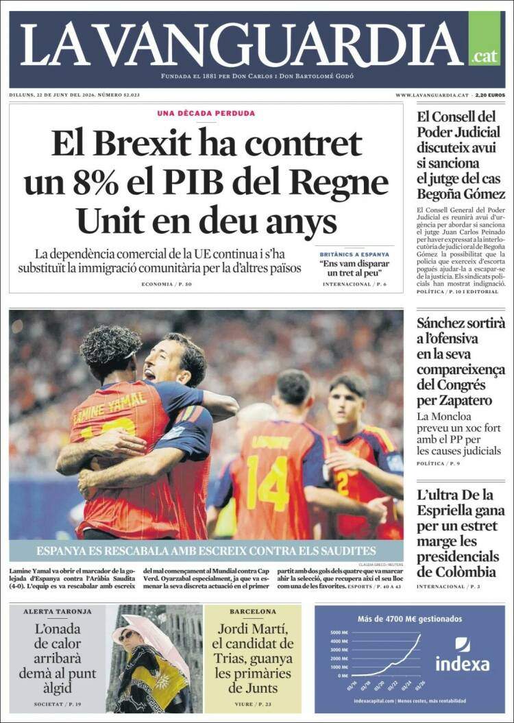 'La Vanguardia', 22 de juny de 2026 'La Vanguardia', 22 de juny de 2026