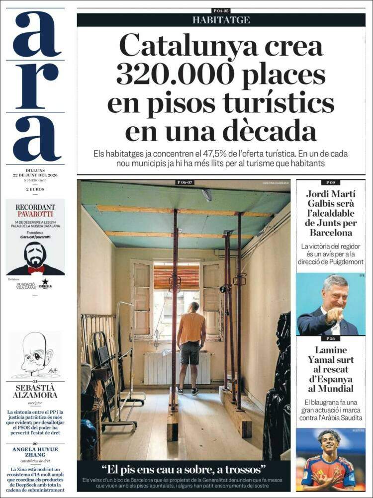 'Ara', 22 de juny de 2026 'Ara', 22 de juny de 2026