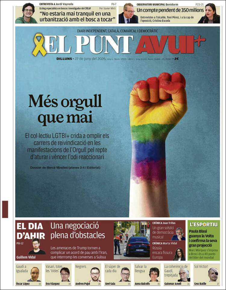 'El Punt Avui', 22 de juny de 2026 'El Punt Avui', 22 de juny de 2026