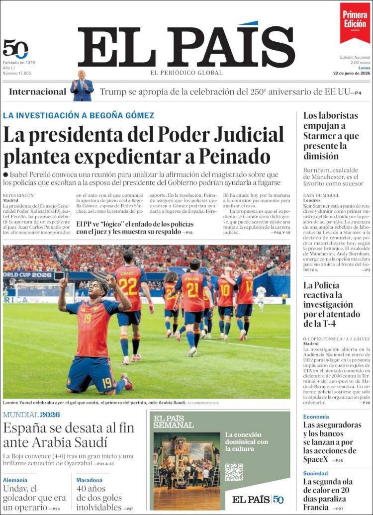 'El País', 22 de juny de 2026 'El País', 22 de juny de 2026