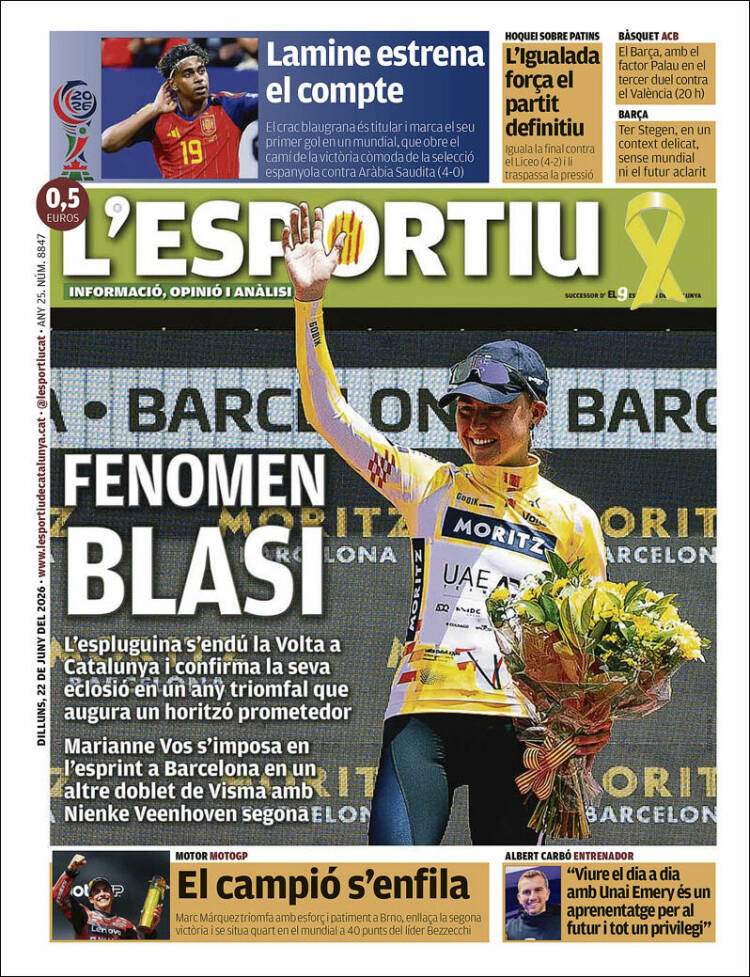 L'Esportiu portada 22 06 2026