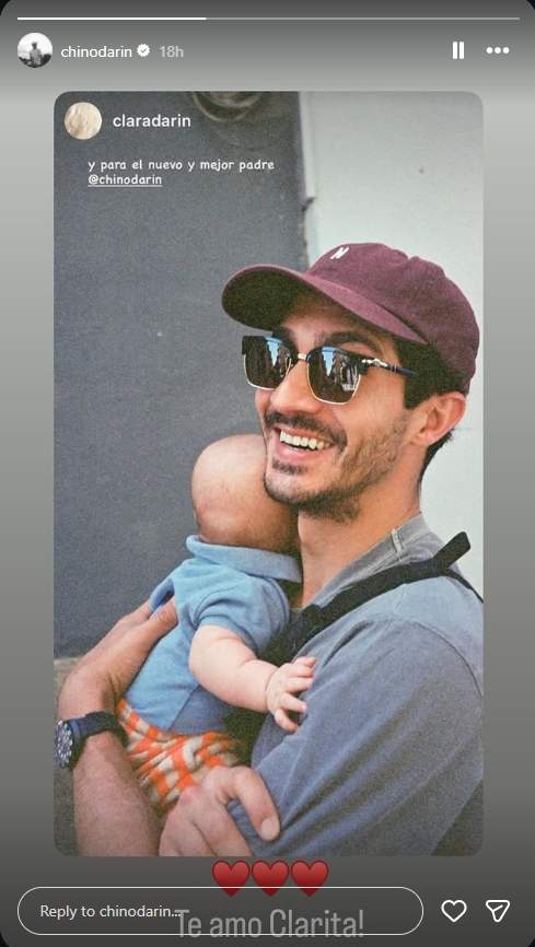 La felicitació pel dia del pare de Chino Darín / Instagram