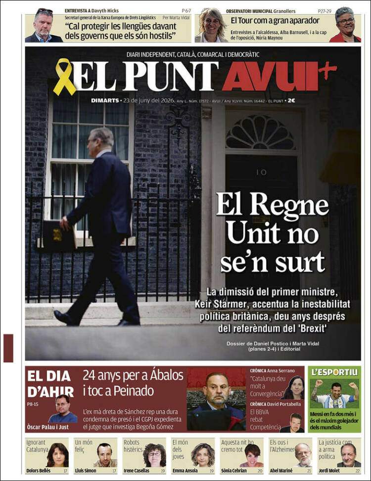 'El Punt Avui', 23 de juny de 2026 'El Punt Avui', 23 de juny de 2026