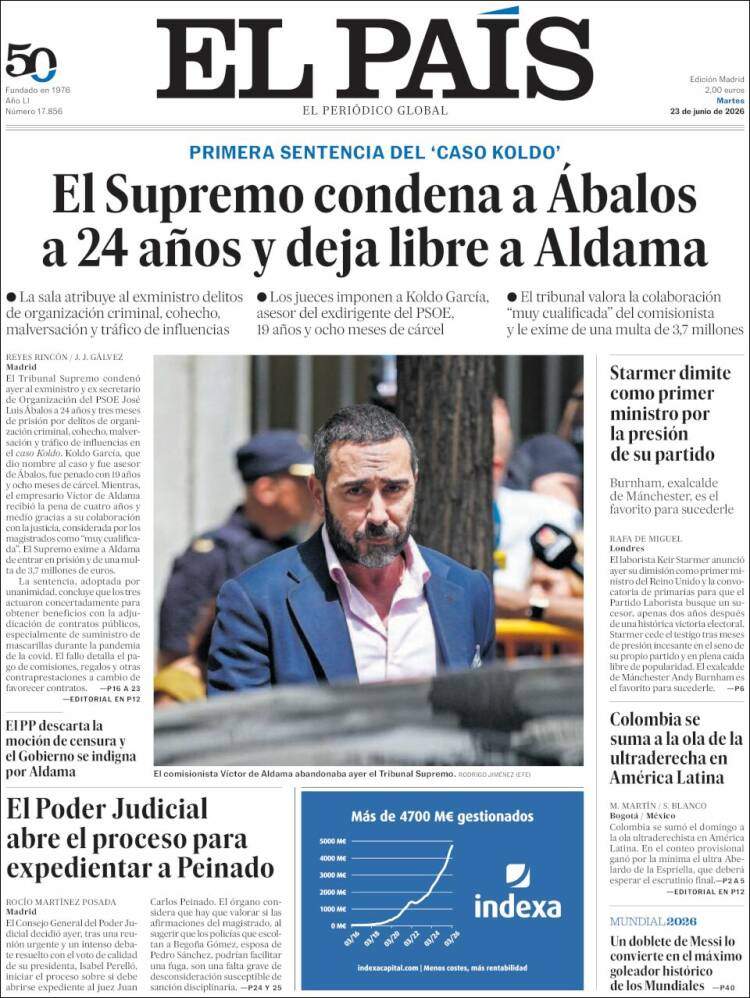 'El País', 23 de juny de 2026 'El País', 23 de juny de 2026