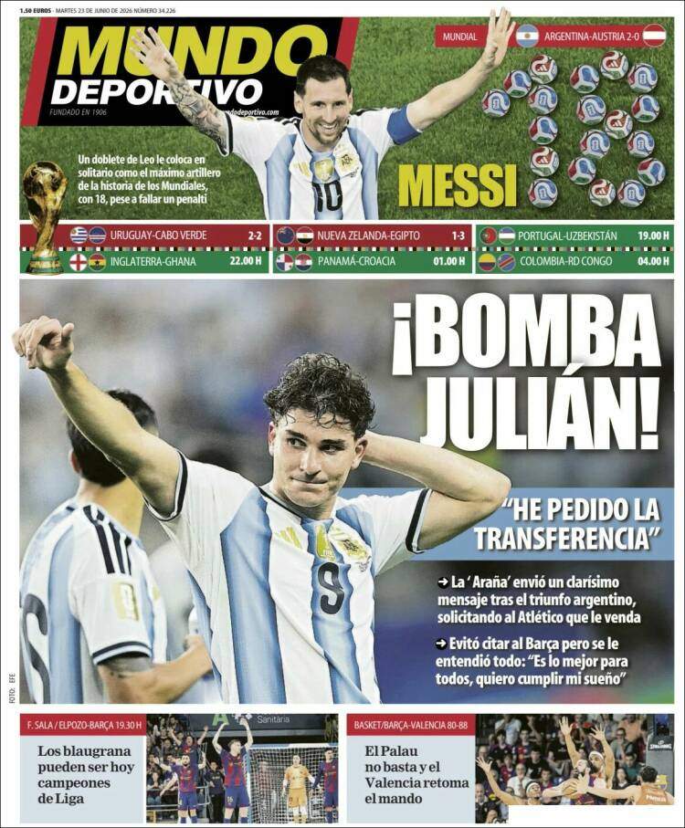 Portada Mundo Deportivo 23 de juny Portada Mundo Deportivo 23 de juny