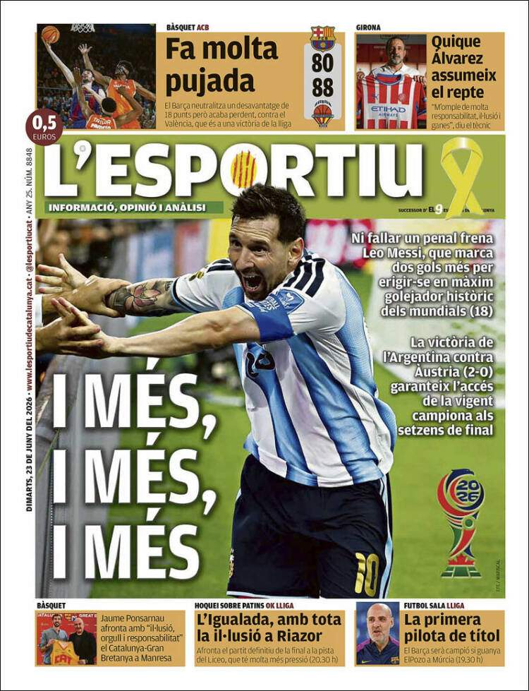 Portada l'Esportiu Portada l'Esportiu