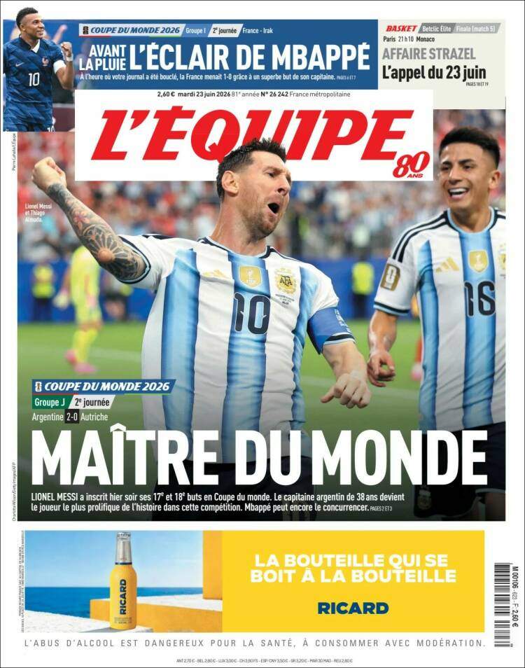 L Equipe portada L Equipe portada