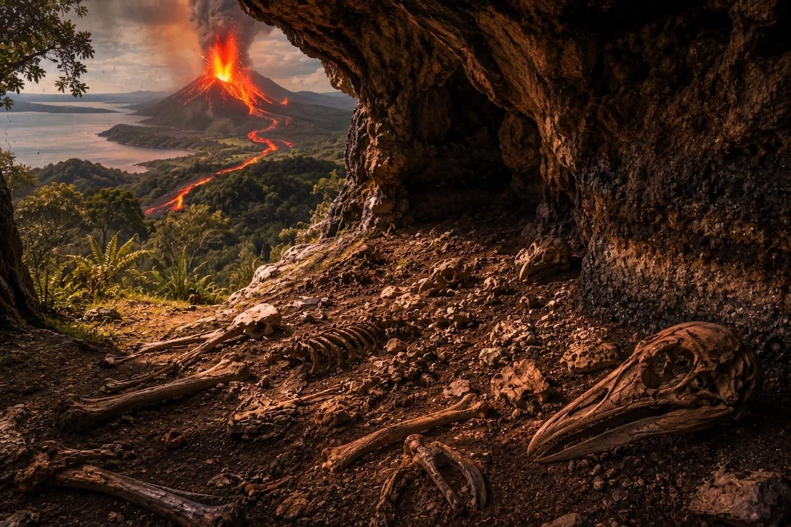 Ni els cataclismes volcànics ni els canvis climàtics van destruir aquest món perdut de Nova Zelanda