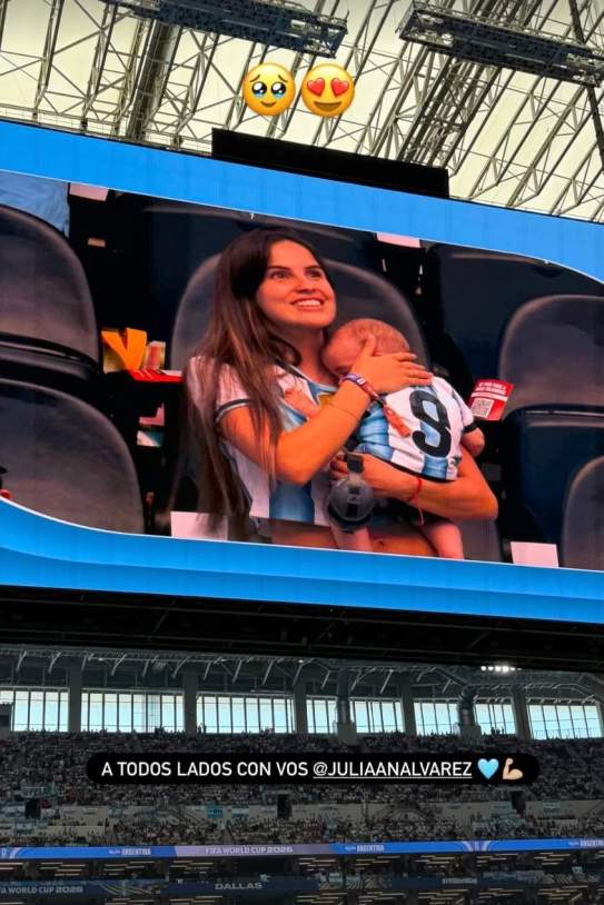 La dedicatòria d'amor d'Emilia a Julián Álvarez  / Instagram