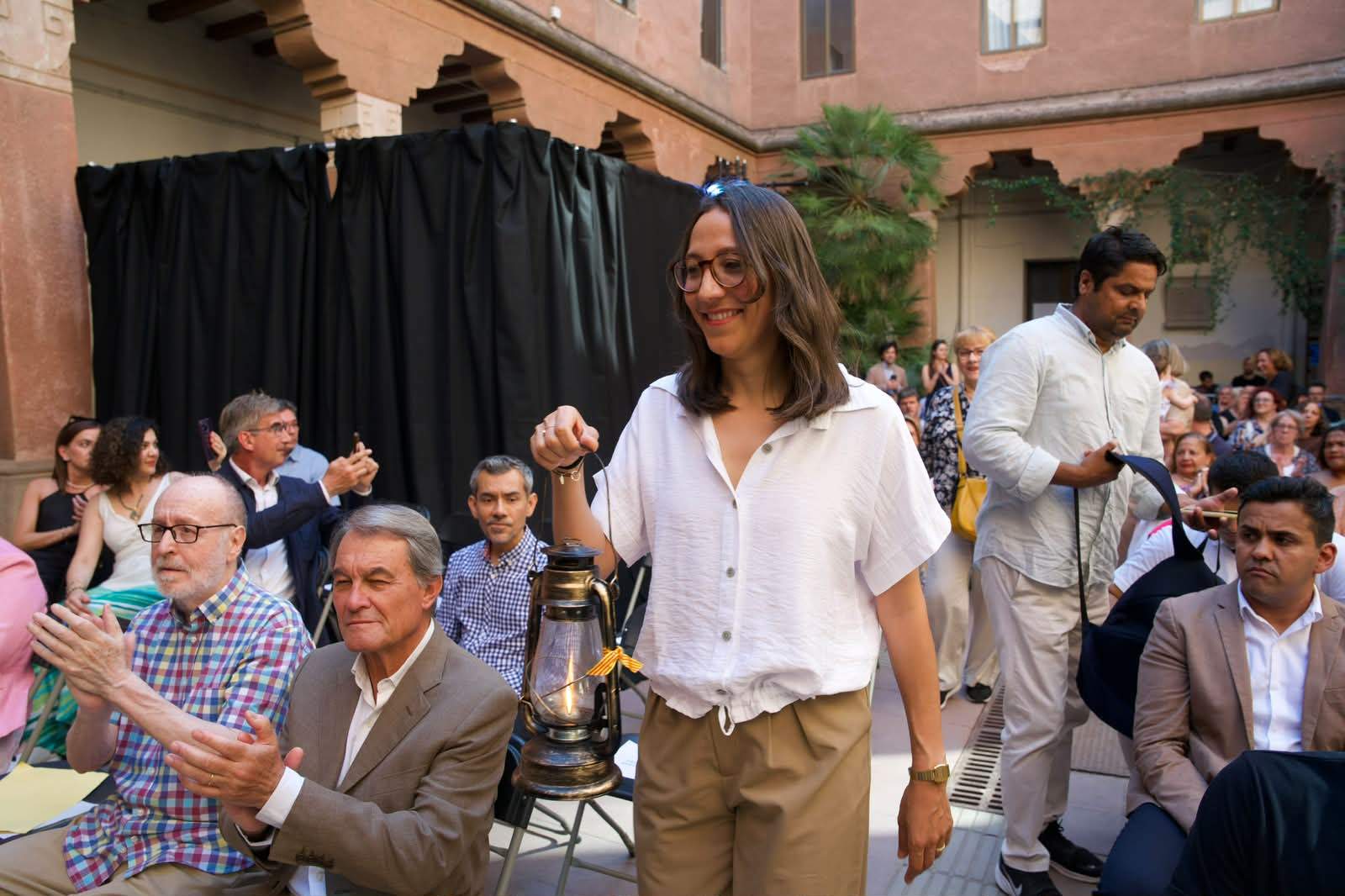Artur Mas, Àngel Colom i  Rahma el Badoui en la presentació de l'associació de Catalans Segle 21 / Pau de la Calle