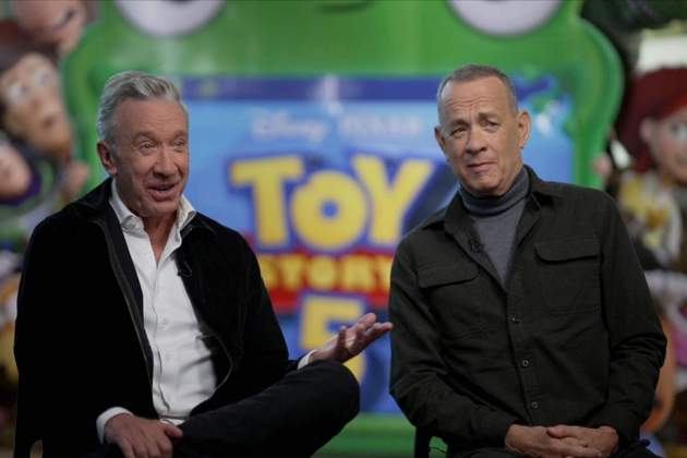 Tim Allen y Tom Hanks, los actores que le dan voz a Buzz y Woody Tim Allen y Tom Hanks, los actores que le dan voz a Buzz y Woody