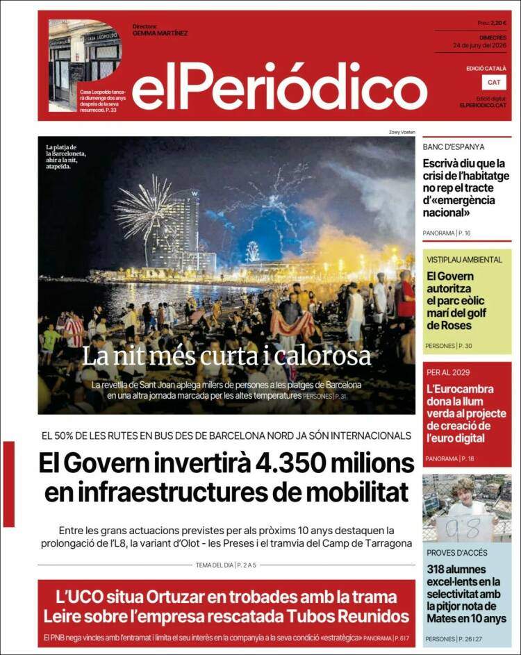'El Periódico', 24 de juny de 2026 'El Periódico', 24 de juny de 2026
