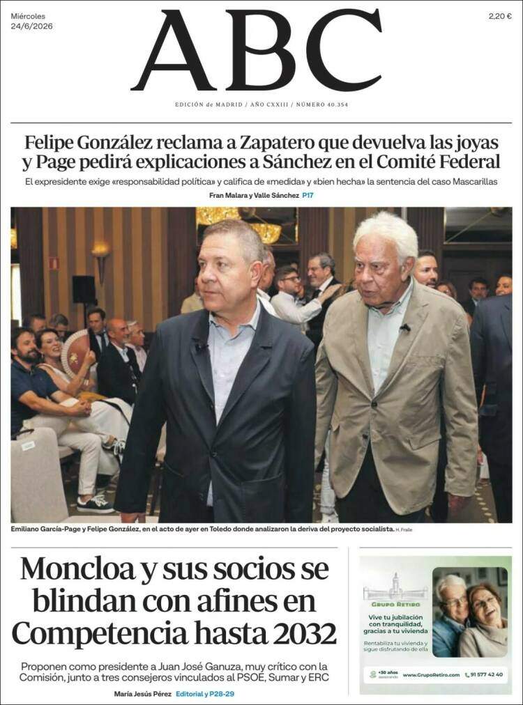 'ABC', 24 de juny de 2026 'ABC', 24 de juny de 2026