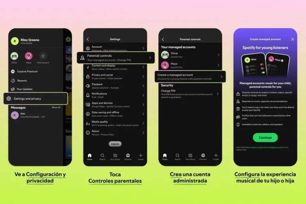 Cuentas para menores en Spotify Cuentas para menores en Spotify