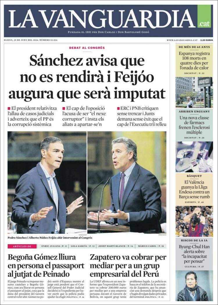 'La Vanguardia', 25 de juny de 2026