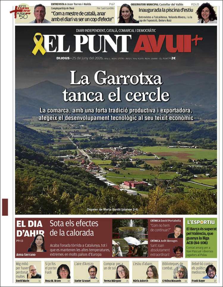 'El Punt Avui', 25 de juny de 2026