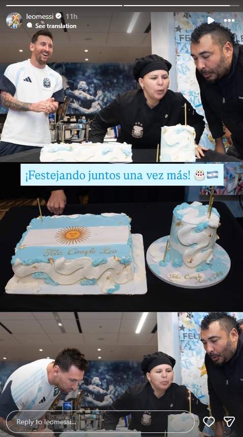 El pastís de regal a Leo Messi pel seu 39è aniversari IG2