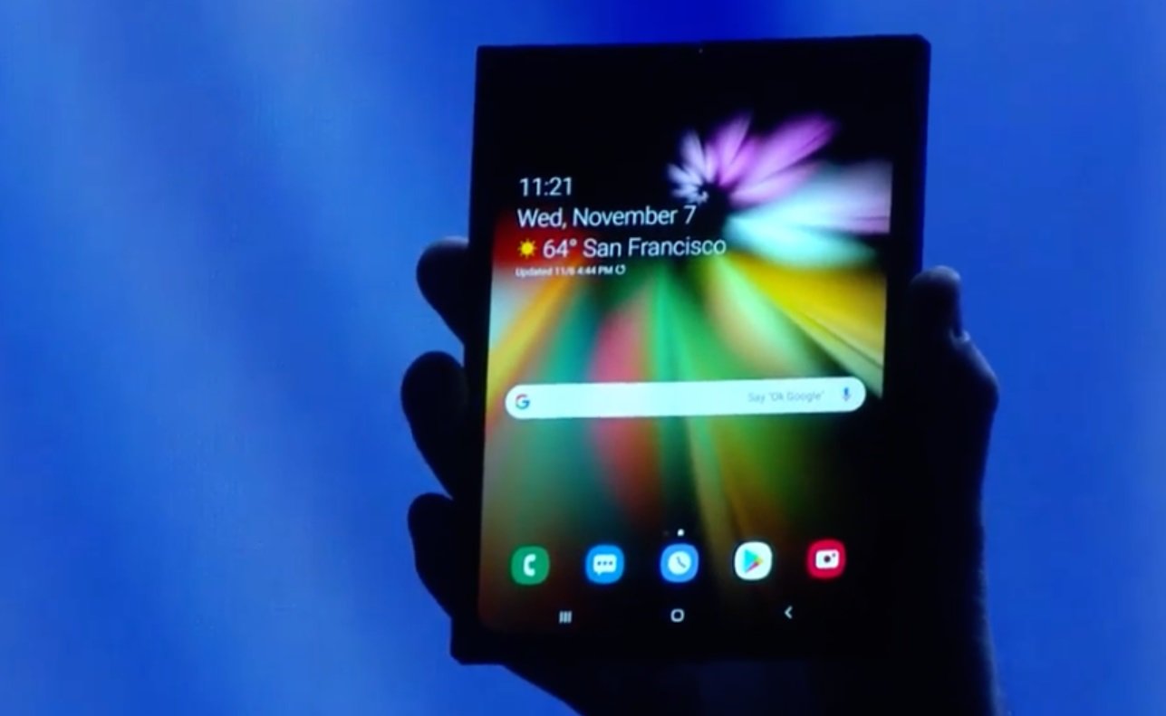 Samsung presenta su primer móvil con pantalla plegable