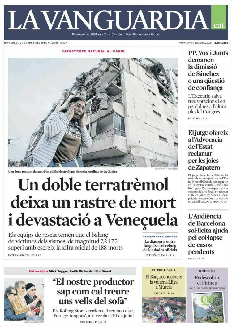 'La Vanguardia', 26 de juny de 2026