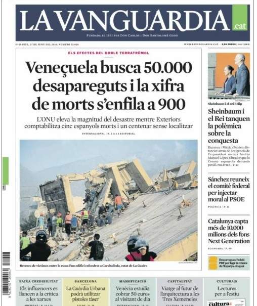 la vanguardia portada