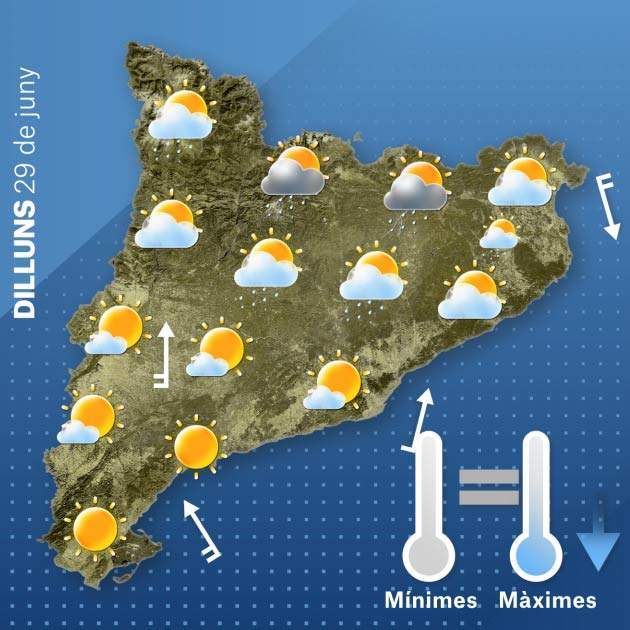 Mapa Catalunya dilluns 28-06