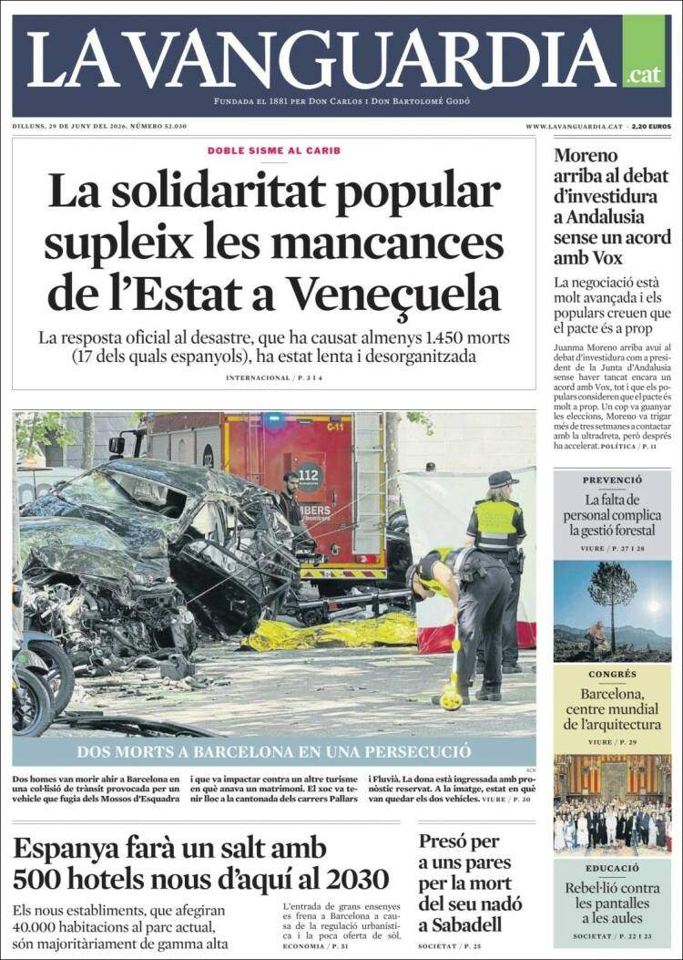 'La Vanguardia', 29 de juny de 2026