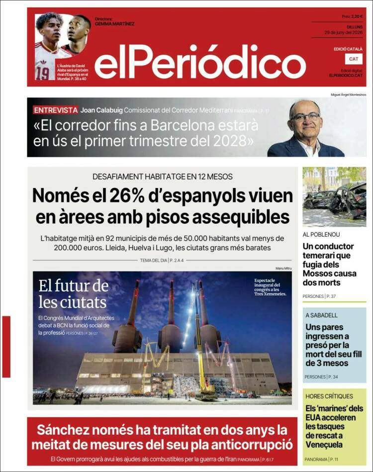 'El Periódico', 29 de juny de 2026