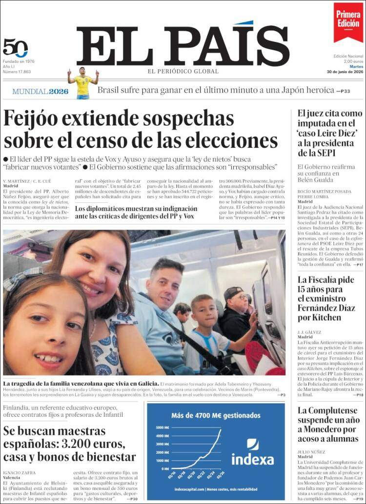 'El País', 30 de juny de 2026