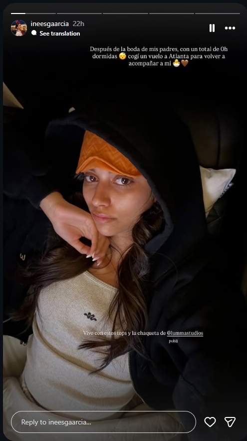 Inés García vola cap als Estats Units / Instagram