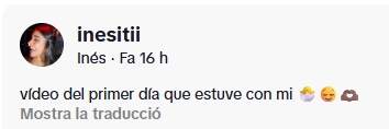 L'emoticona d'amor d'Inés García a Lamine Yamal / TikTok