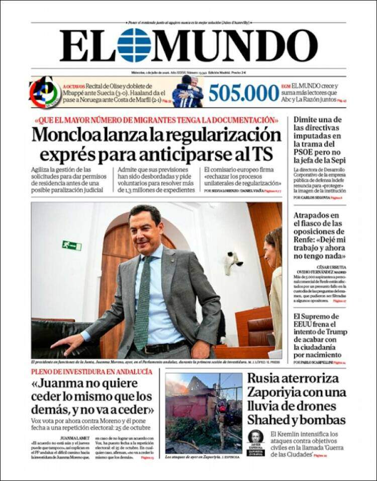 'El Mundo', 1 de juliol de 2026 'El Mundo', 1 de juliol de 2026