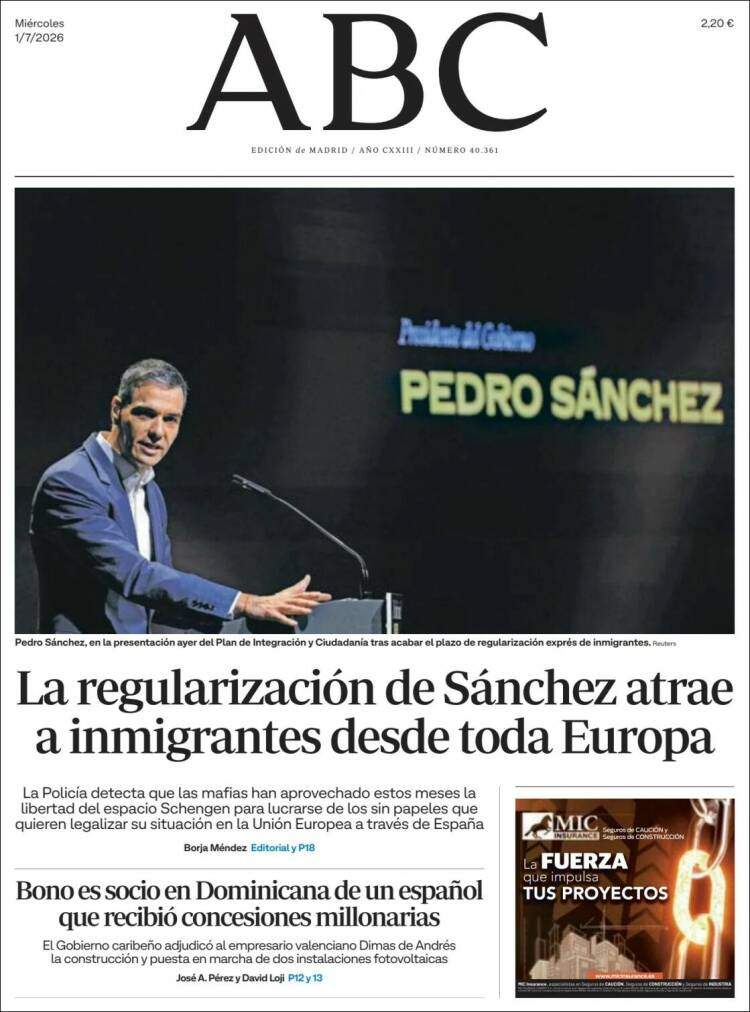 'ABC', 1 de juliol de 2026 'ABC', 1 de juliol de 2026