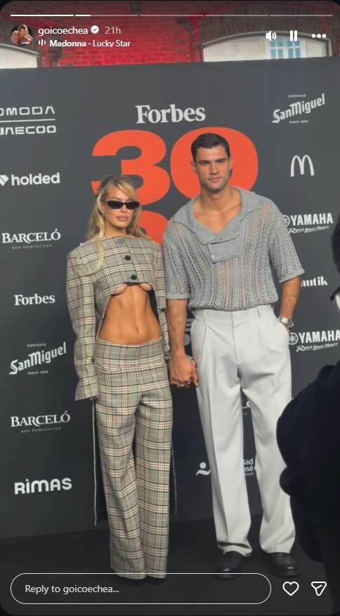 Jessica Goicoechea y Manu Moreno juntos en un photocall / Instagram Jessica Goicoechea y Manu Moreno juntos en un photocall / Instagram