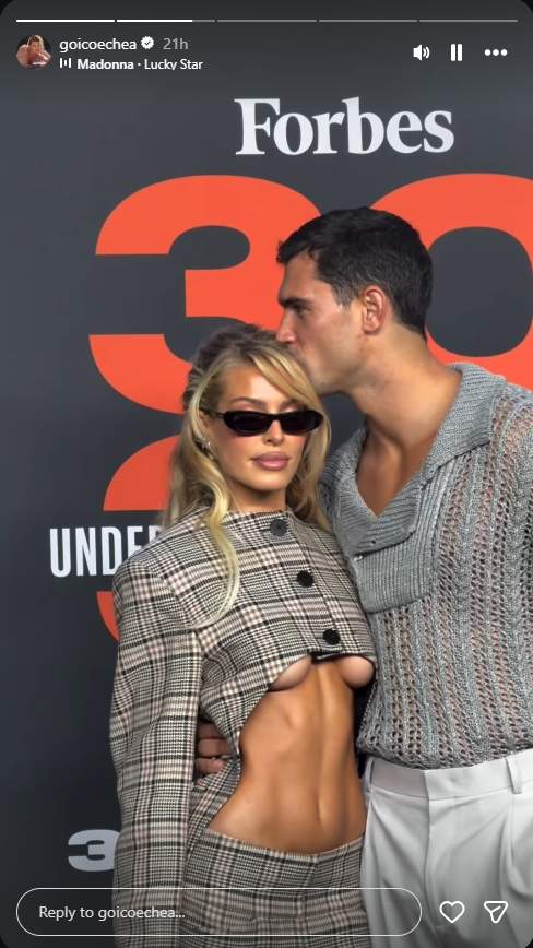 Jessica Goicoechea y Manu Moreno juntos en un photocall / Instagram Jessica Goicoechea y Manu Moreno juntos en un photocall / Instagram