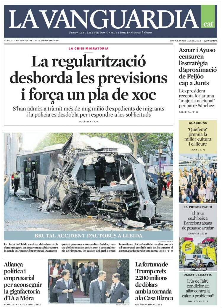 'La Vanguardia', 2 de juliol de 2026