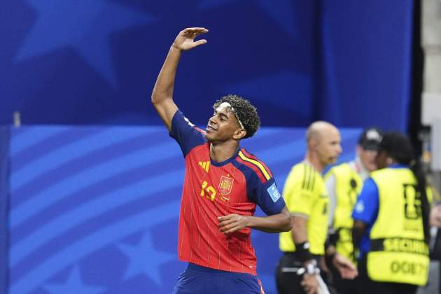 EuropaPress 7613377 lamine yamal of spain celebrates after scoring his teams first goal during EuropaPress 7613377 lamine yamal of spain celebrates after scoring his teams first goal during