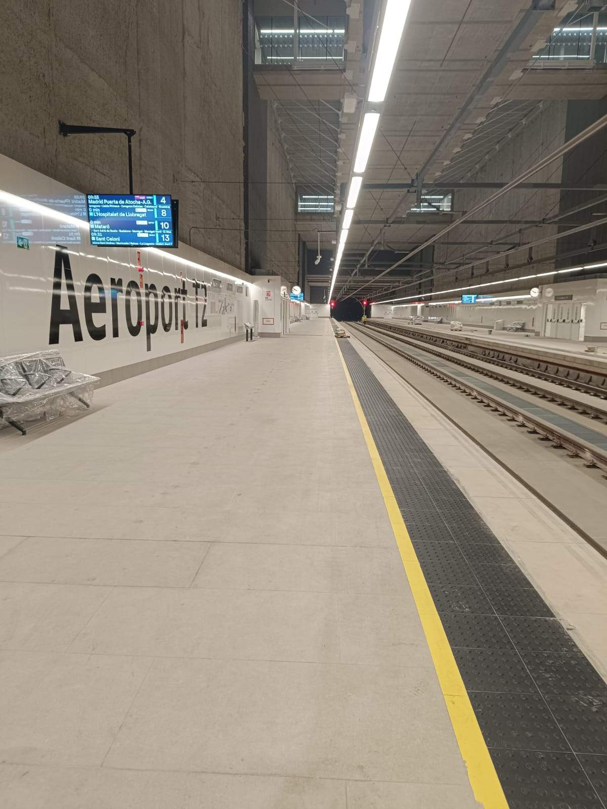 El nou accés ferroviari a l’aeroport del Prat, acabat i preparat per rebre l’R-Aeroport