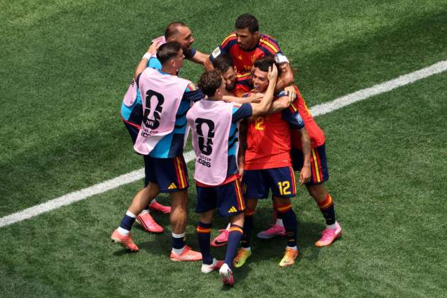 España Austria Mundial celebración gol 2026