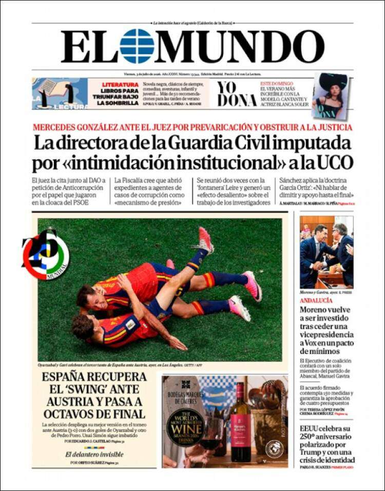 'El Mundo', 3 de juliol de 2026 'El Mundo', 3 de juliol de 2026