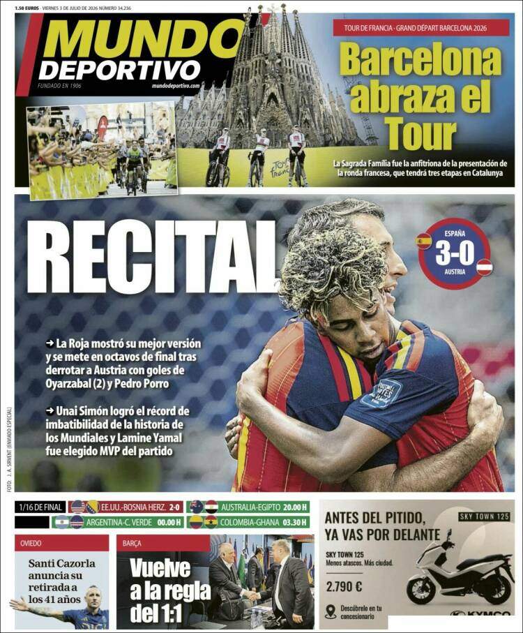 Mundo Deportivo portada 03 07 2026 Mundo Deportivo portada 03 07 2026
