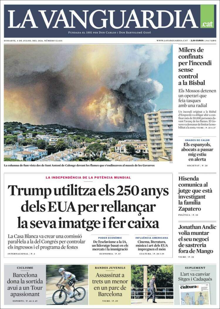'La Vanguardia', 4 de juliol de 2026