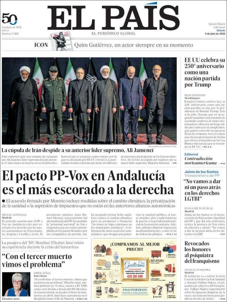 'El País', 4 de juliol de 2026