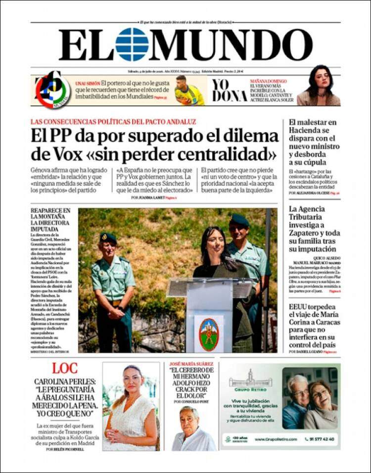 'El Mundo', 4 de juliol de 2026