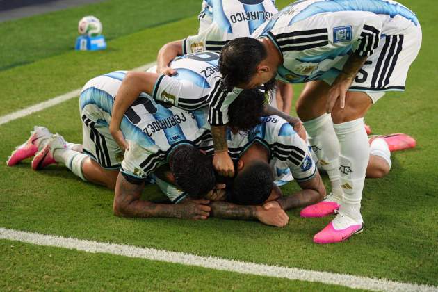 Argentina celebra un gol en el Mundial / Foto: EFE Argentina celebra un gol en el Mundial / Foto: EFE