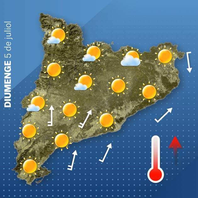 Mapa Catalunya diumenge 4-7 Mapa Catalunya diumenge 4-7
