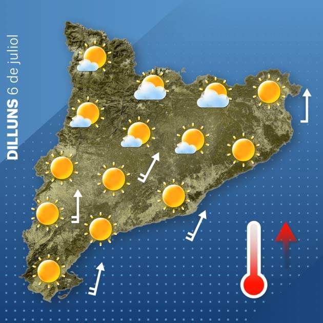 Mapa Catalunya dilluns 5-7 Mapa Catalunya dilluns 5-7