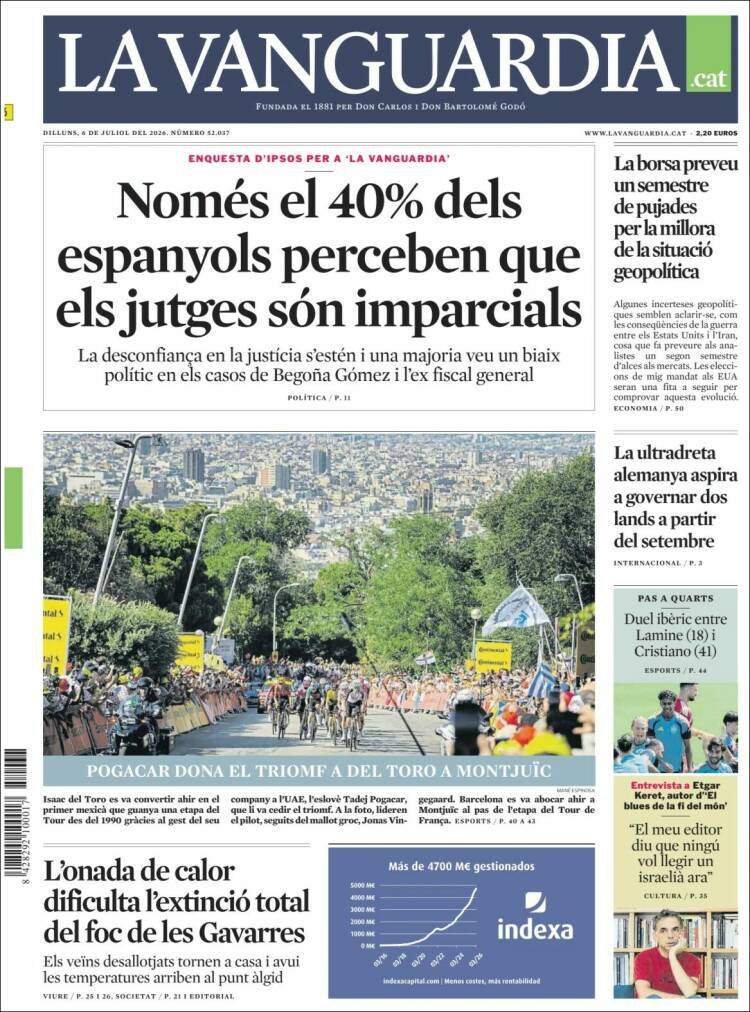 'La Vanguardia', 6 de juliol de 2026 'La Vanguardia', 6 de juliol de 2026