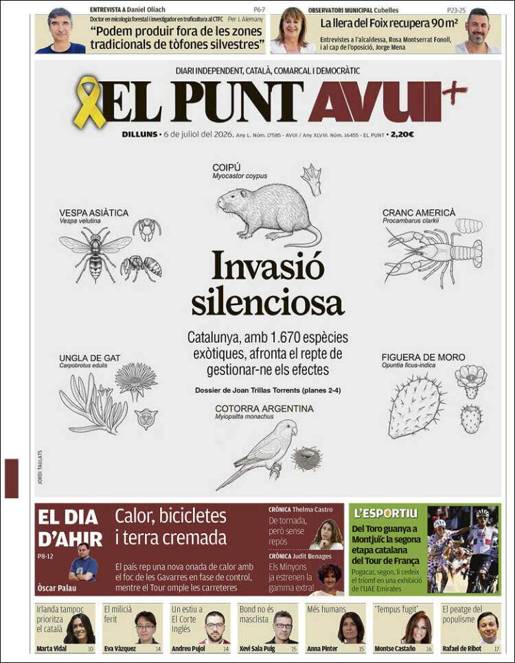 'El Punt Avui', 6 de juliol de 2026 'El Punt Avui', 6 de juliol de 2026