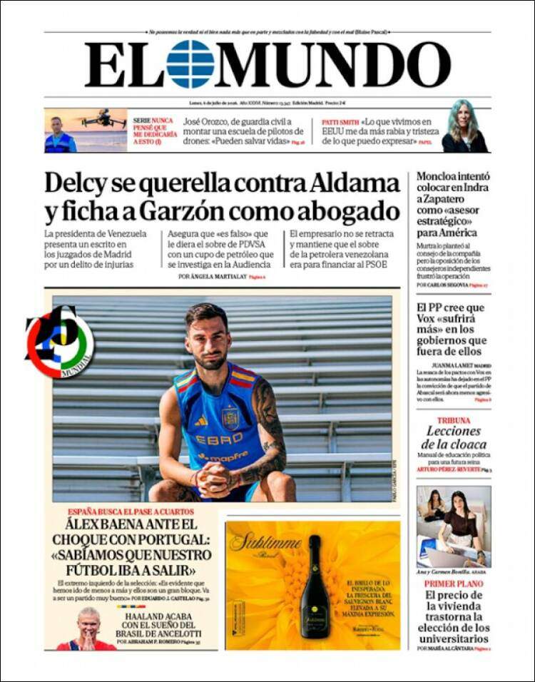 'El Mundo', 6 de juliol de 2026 'El Mundo', 6 de juliol de 2026
